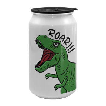 Dyno roar!!!, Κούπα ταξιδιού μεταλλική με καπάκι (tin-can) 500ml