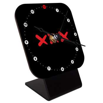 XXX, Quartz Wooden table clock with hands (10cm)