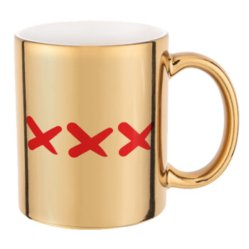 XXX, Mug ceramic, gold mirror, 330ml