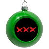 Green Christmas tree ornament bauble 8cm