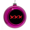 Purple Christmas tree ornament bauble 8cm