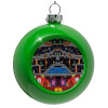 Green Christmas tree ornament bauble 8cm