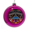 Purple Christmas tree ornament bauble 8cm