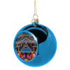 Blue Christmas tree ball ornament 8cm