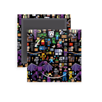 Minecraft Characters, Μαγνητάκι ψυγείου τετράγωνο διάστασης 5x5cm