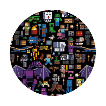Minecraft Characters, Mousepad Round 20cm
