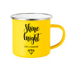 Yellow Enamel Metallic Cup 360ml