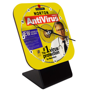 Norton antivirus, Επιτραπέζιο ρολόι ξύλινο με δείκτες (10cm)