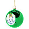 Green Christmas tree ornament ball 8cm