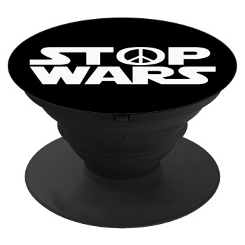 STOP WARS, Phone Holders Stand  Black Hand-held Mobile Phone Holder