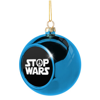 STOP WARS, Χριστουγεννιάτικη μπάλα δένδρου Μπλε 8cm