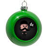 Green Christmas tree ornament bauble 8cm