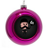 Purple Christmas tree ornament bauble 8cm