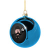 Blue Christmas tree ball ornament 8cm