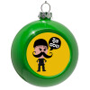 Green Christmas tree ornament bauble 8cm