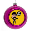 Purple Christmas tree ornament bauble 8cm