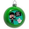 Green Christmas tree ornament bauble 8cm