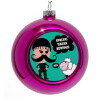 Purple Christmas tree ornament bauble 8cm