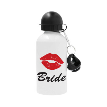 Bride kiss, Μεταλλικό παγούρι νερού, Λευκό, αλουμινίου 500ml
