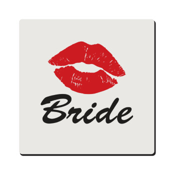 Bride kiss, Τετράγωνο μαγνητάκι ξύλινο 6x6cm
