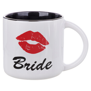 Bride kiss, Κούπα κεραμική 400ml Λευκή/Μαύρη