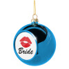 Blue Christmas tree ball ornament 8cm