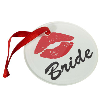 Bride kiss, Christmas ornament glass 9cm