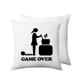 Woman Game Over, Sofa cushion 40x40cm includes filling