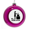 Purple Christmas tree ornament bauble 8cm