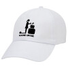 Adult Baseball Cap White 5-panel (POLYESTER, ADULT, UNISEX, ONE SIZE)