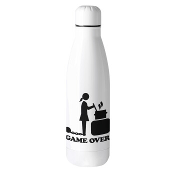 Woman Game Over, Μεταλλικό παγούρι θερμός (Stainless steel), 500ml