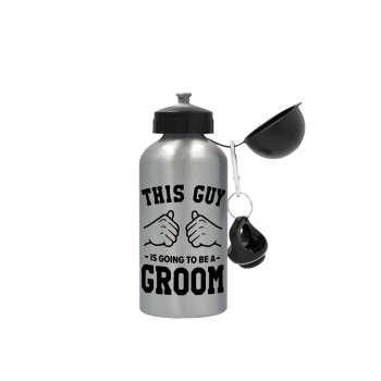 This Guy is going to be a GROOM, Metallic water jug, Silver, aluminum 500ml