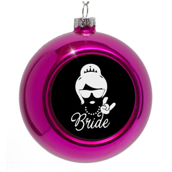 Bride hands, Purple Christmas tree ornament bauble 8cm