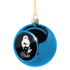 Blue Christmas tree ball ornament 8cm