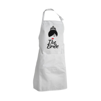 The Bride red kiss, Adult Chef Apron (with sliders and 2 pockets)