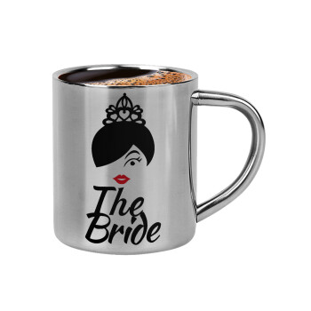 The Bride red kiss, Double-wall metal cup for espresso (220ml)