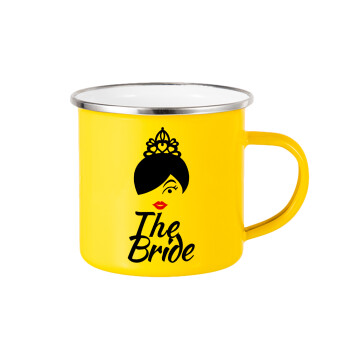 The Bride red kiss, Yellow Enamel Metallic Cup 360ml