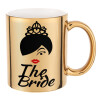 Mug ceramic, gold mirror, 330ml