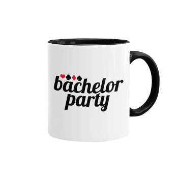 Bachelor party, Mug colored black, ceramic, 330ml