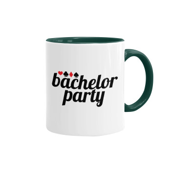 Bachelor party, Κούπα χρωματιστή πράσινη, κεραμική, 330ml