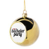 Golden Christmas tree ball ornament 8cm