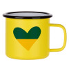 Metallic enamel MATT Yellow cup 360ml