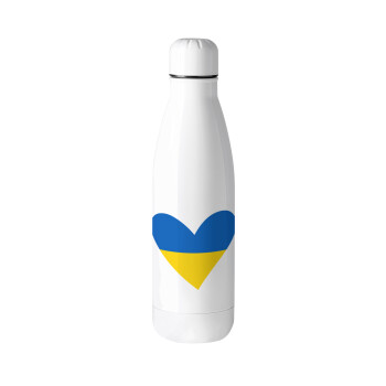 UKRAINE heart, Μεταλλικό παγούρι θερμός (Stainless steel), 500ml