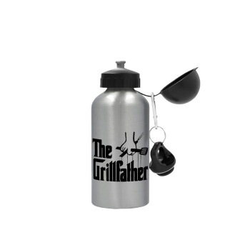 The Grillfather, Metallic water jug, Silver, aluminum 500ml