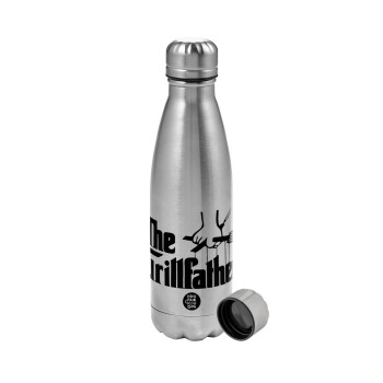 The Grillfather, Metallic water bottle, stainless steel, 750ml