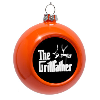 The Grillfather, Orange Christmas tree ornament bauble 8cm