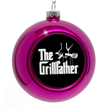 The Grillfather, Purple Christmas tree ornament bauble 8cm