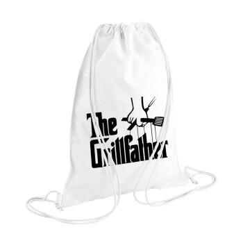 The Grillfather, Backpack pouch GYMBAG white (28x40cm)