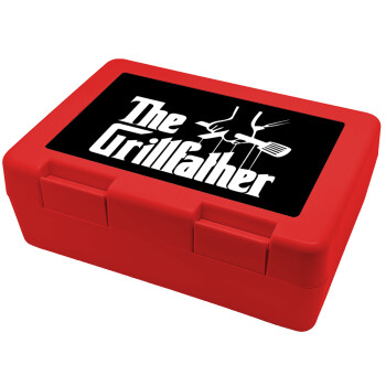 The Grillfather, Children's cookie container RED 185x128x65mm (BPA free plastic)