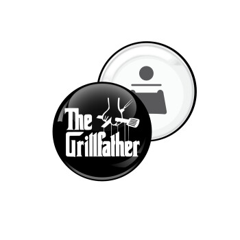 The Grillfather, Μαγνητάκι και ανοιχτήρι μπύρας στρογγυλό διάστασης 5,9cm